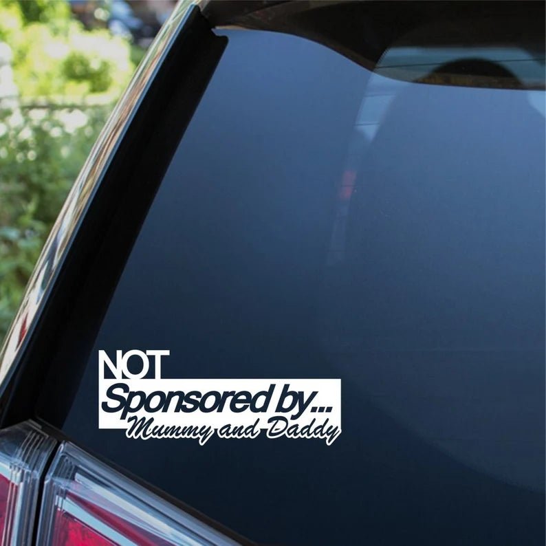 Not Sponsored Car Sticker | MySticker