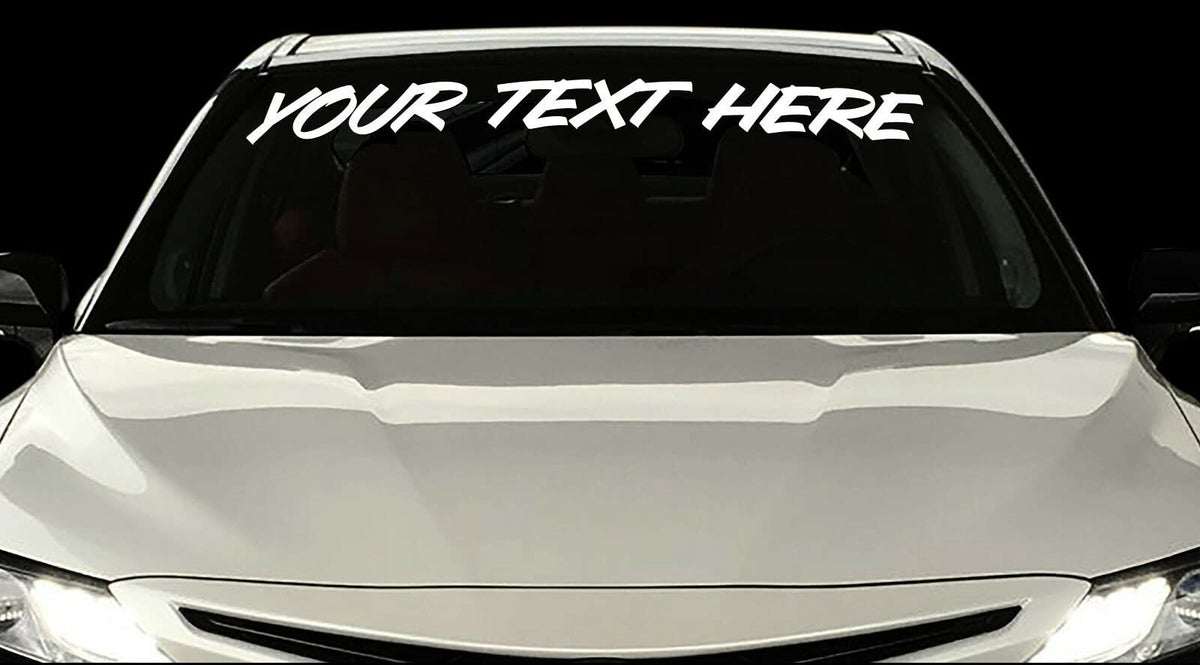 Window Banner Sticker Designs Custom Windshield Banners – MySticker