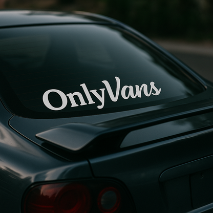 OnlyVans car sticker.
