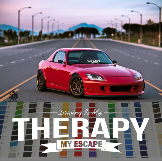 Driving Is My Therapy sticker car Decal