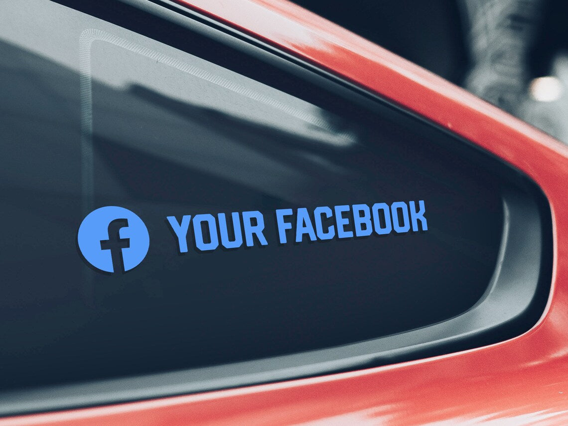 Custom Social Media Car Sticker