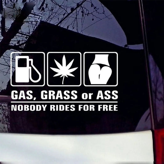 Gas Grass or Ass decal | MySticker