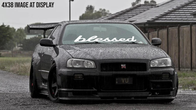 Blessed Windshield Decal Car Sticker Banner JDM Vinyl Graphics Stance-MySticker