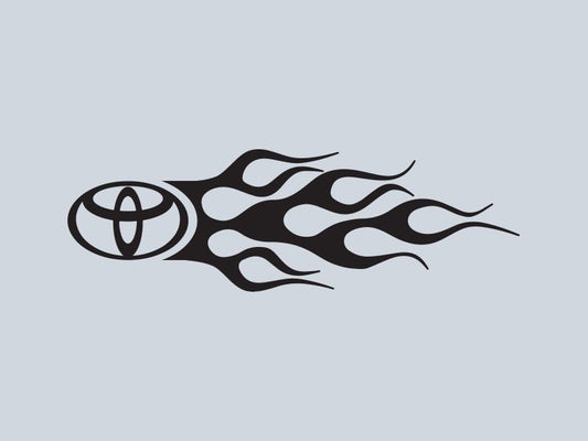 Toyota Logo Flame Car Sticker | MySticker